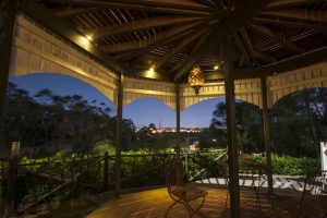 residential outdoor lighting gazebo architectural lighting ambient evening lighting installation