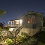 residential exterior lighting queenslander home architectural lighting installation outdoor stairs lighting