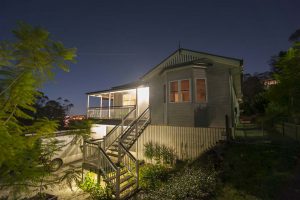residential exterior lighting queenslander home architectural lighting installation outdoor stairs lighting
