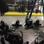 high bay lighting fittings assembled ready for installation warehouse electrical project