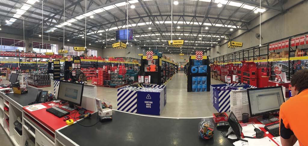 Total Tools Toowoomba now finished, this building was ground up new, working closely with the builder Electrical Data Networks finished on time. Fitted with Energy efficient LED lights, 45 Camera CCTV system and a comprehensive alarm the Toowoomba team are ready to go.
