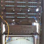 comms rack structured cabling labelled certified patch panel CCTV monitor commercial data installation