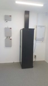 42RU comms rack installation access control system commercial data rack network cabinet electrical