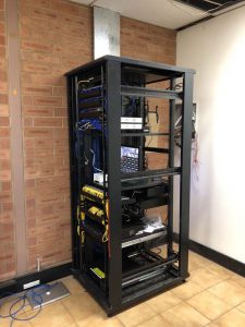 communications rack installation network cabinet data cabling patch panels commercial